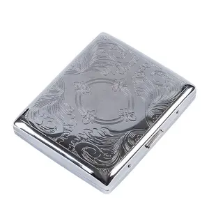 Elegant and Beautiful Metal Cigarette Case for Men and Women - Can Hold 20 Regular (King Size), Making It Perfect for Daily and Travel Use