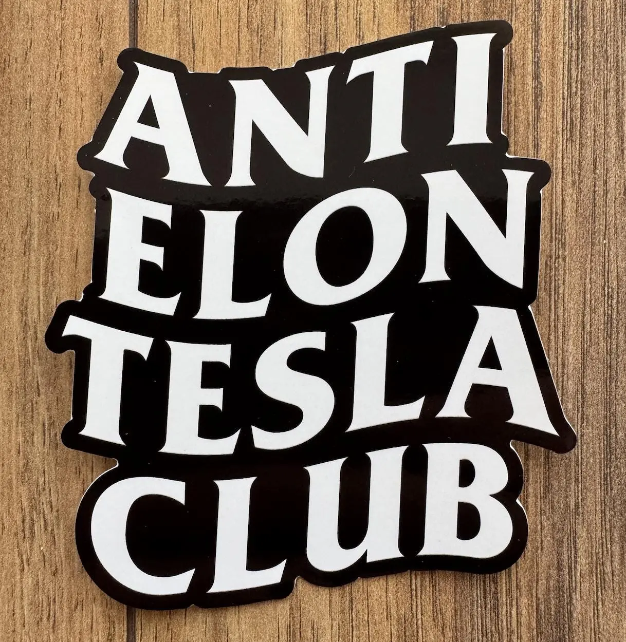 Anti Elon Tesla Club Die-Cut STATIC CLING Vinyl Non-Adhesive Window Sticker Bumper Sticker For Tesla Owners For Model X Y Z 3 Elon Musk