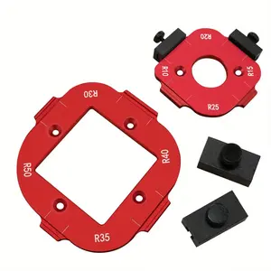 4-in-1 Arc & Angle Positioning Template (2-Piece Set) — Quick-Jig for Corner Radii & Router Template; Woodworking DIY Arc-Cutting Aid (Compatible with Trimmers/Routers)