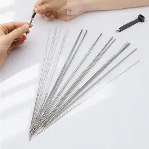 Stainless Steel Jewelry Beading Needle Set - Durable Large Eye Needles for Thin/Thick Threads, Sewing, Embroidery & DIY Crafting - Professional Accessory Kit Sewing Supplies Crafts Replaceable Needles