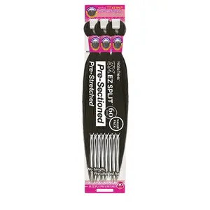 Nala Tress Janet Collection EZ Split Pre-Stretched 60 Pack No Tangle Pre-Divided Hair for Easy Use