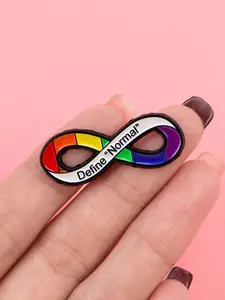 Autism Enamel Brooch with Creative Ribbon Design, Zinc Alloy Badge for Bags and Hats, Perfect Everyday Gift