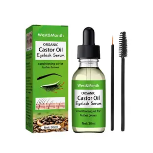 West&Month Castor Oil Eyelash Serum - Gentle, Smudge-Proof Darkening Eye Treatments Formula That Naturally Curls, Defines Lashes for a Stunning, No-Trace Finish