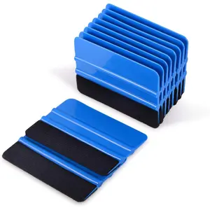 Cybertron Tools  10pcs Vinyl Squeegee 4 Inch Car Vinyl Scraper Decal Applicator Window Tint Wallpaper Smoothing Tool with Black Fabric Felt Edge