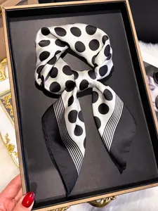 Women's Polka Dot Print Square Scarf, Casual Soft Comfortable Shawl for Daily Wear, Fashion Accessories for Women & Girls