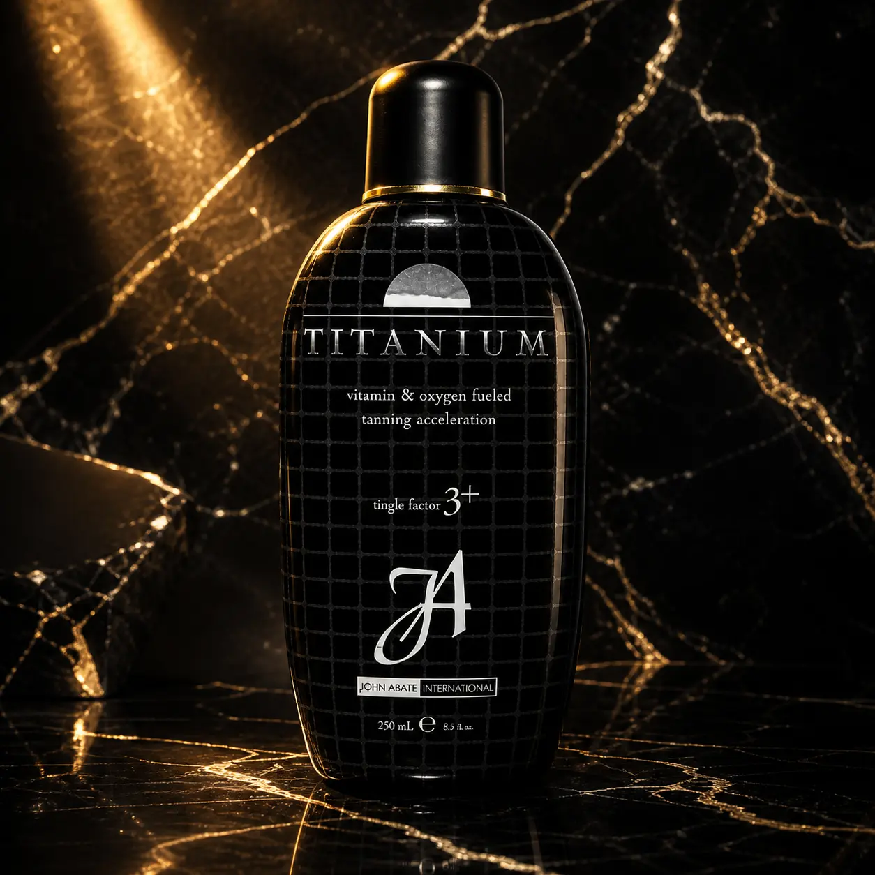 John Abaté Titanium Max Tanning Lotion | Tingle Factor 3+ | Oxygen Fueled | Maize Extract | Advanced Tanners | 8 oz