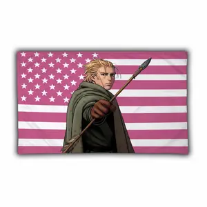 Viking Warrior Aesthetic, Thorfinn Vinnland Saga, Tapestry Flag, Durable Polyester Wall Hanging, Cool Bedroom Decor Gift for Men | GN240226.R2761.ID00