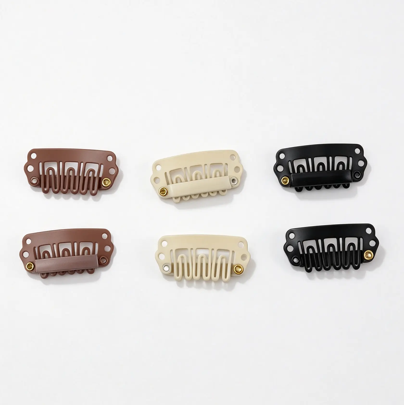 Full Shine Hair Extension Replacement Clips, Snap On Clips for Clip In Extensions Repair Kit Sewing Accessories