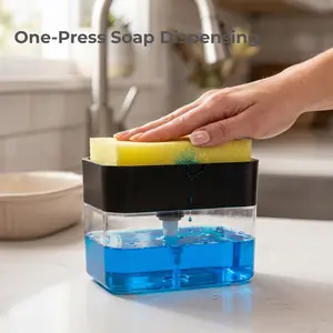 Minimalist Soap Pump Dispenser – Black Refillable Bottle for Hand Soap, Dish Soap & Lotion
