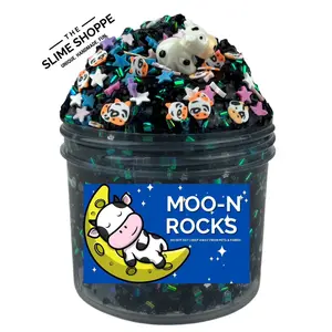 Crunchy Slime | Moon Rocks | Cow Bingsu Beads 6oz DIY Squishies Slime Kit Bingsu