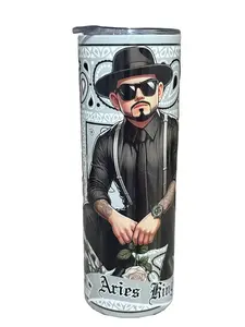 Chicano Aries King Zodiac - Mar 21st - Apr 19th - 20oz oz 20 oz. 20oz. - Skinny Straight Sublimation Tumbler - Amy's Tumbler Junkies!