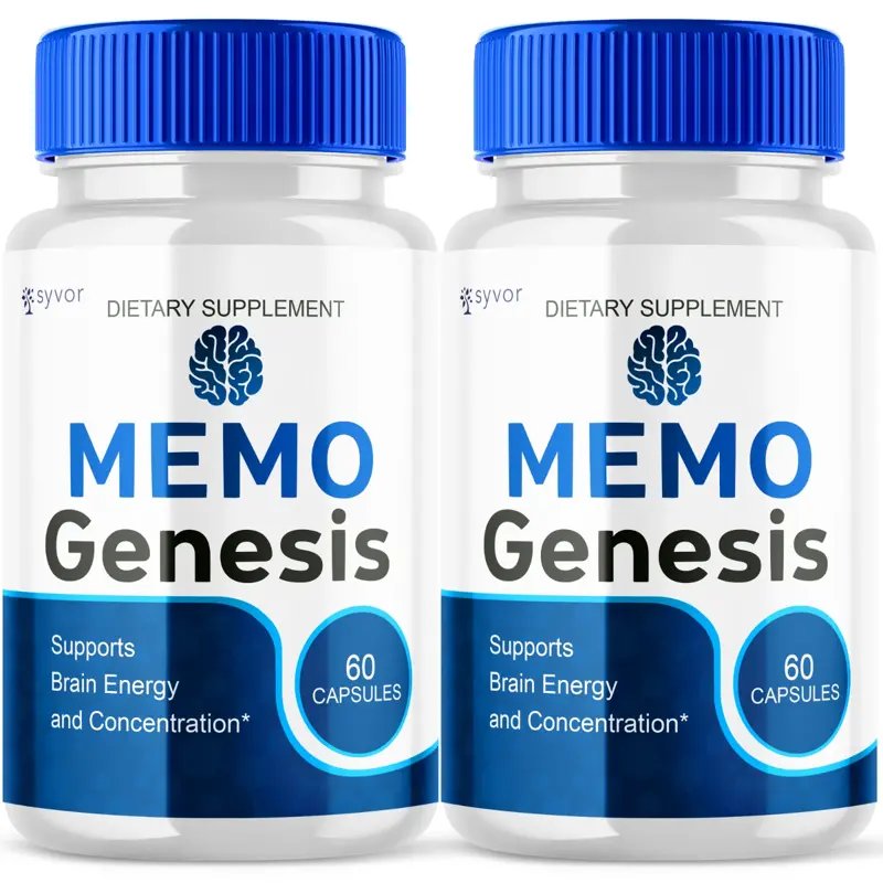 (2 Pack) Memo Genesis Nootropic All Natural Formula Brain Supplement 120 Capsule