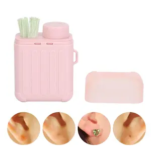 Ear Hole Care Kit – 240pcs Piercing Cleaning Floss & 10ml Solution, Rose Fragrance, Disposable Aftercare Cleaner for Earrings, Women & Men