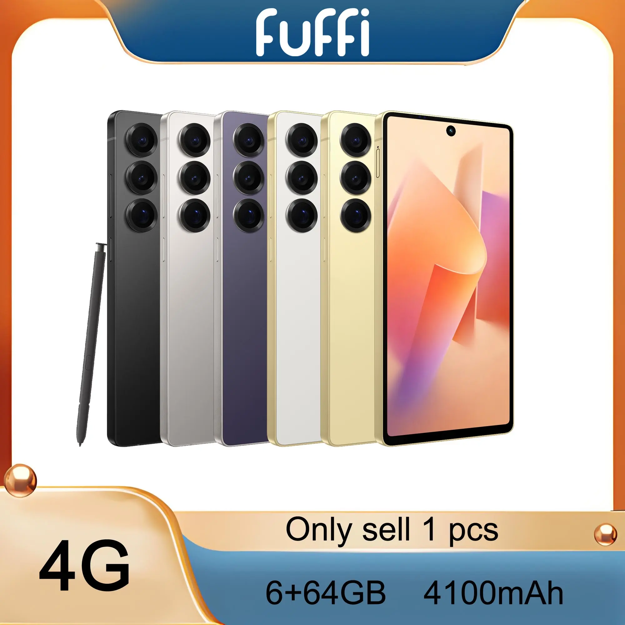 Fuffi Smartphone 6.8 Inches, 6gb RAM 64GB Storage, 8+20mp Camera, Dual Sim 4g, 4100mah Battery, Android 12, GPS Navigation, Android Mobile Phone