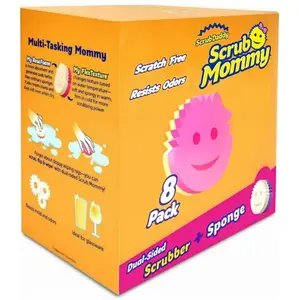 Scrub Mommy Color Sponges 8-Pack - Scratch-Free Multipurpose Dish Sponge - BPA Free, Polymer Foam, Stain & Odor Resistant