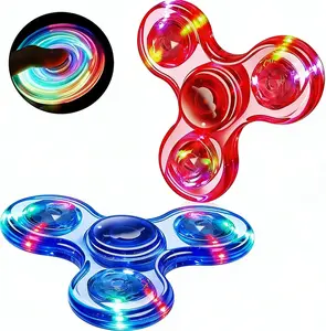 Light-Up Stress Relief Fidget Spinner 2-Pack, Calming Toy for Autism & ADHD, Anxiety Relief for Kids & Adults, Easter Egg Fillers & Classroom Prizes