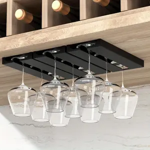 1pc Creative Modern Wine Glass Rack, Hanging Cup Holder for Home, Multifunctional Kitchen Organizers, Plastic Wine Glass Hanger Kitchenware for Kitchen and Dining, Upside Down Goblet Storage Utensils