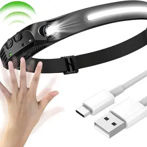 This is a headlamp flashlight, an LED headlamp with a beam headlamp featuring a motion sensor. It's bright, lightweight, and suitable for outdoor running, camping, and hiking. (1 piece)