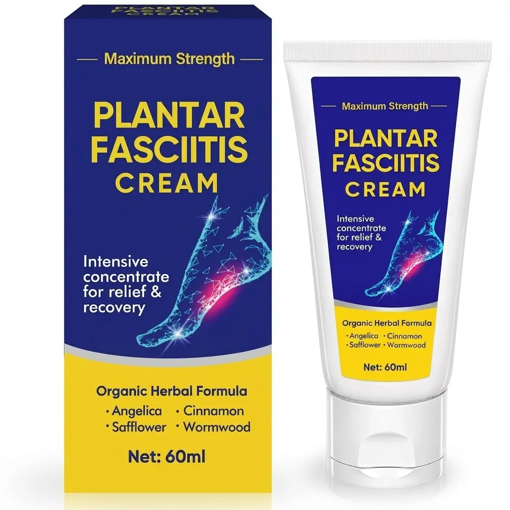 Plantar Fasciitis Relief Cream - Heel Relief Cream for Plantar Fasciitis, Heel Spurs, Knee, Hands & Legs, Maximum Strength Soothe, 60ML