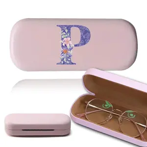 Letter Pattern Glasses Case, 1 Count Shockproof Eyewear Organizer, Faux Leather Sunglasses Eyeglasses Protective Cover, Durable Storage Box for Travel, Glasses Holder