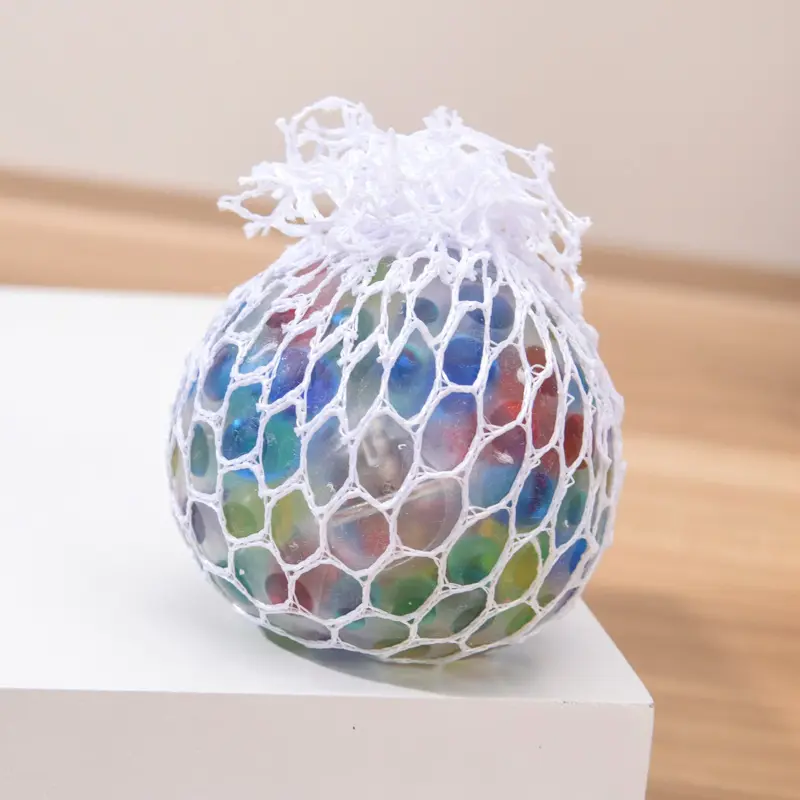 Colorful Mesh Squishy Stress Relief Ball - Portable Sensory Fidget Toy, Party Gift for Kids & Adults (Home & Festive Party Supplies)  ideal day party favor