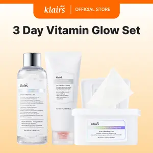3 Day Vitamin Glow Set, Skin Prep for Makeup, Brightening Glutathione  Vegan Pore Repair Moisturizing for Radiant Skin kbeauty