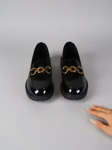 Women's New Solid Color Fashion Low Heel Flat Shoes, Bow Mary Jane Leatherette Pumps, Comfortable Lightweight Mid-Heel Walking Shoes