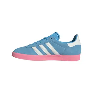 Adidas Gazelle Inter Miami CF Third Kit Men's Suede Upper Round Toe Walking Sneakers with Bold Pink 3-Stripes & Gold Branding for Daily Fashion & Running