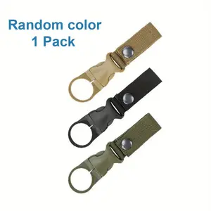 1pc Tactical Bottle Holder Clip Keychain - Durable Denim Material, Father's Day Gift, Uncharged Outdoor Hydration Accessory for Easy Carry and Quick Access