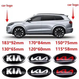 Kia Car Front & Rear Emblem Replacement, 3D Logo Upgrade Decal, Universal Tail Head Decoration Sticker, Exterior Accessories, Car Stickers, Car Decals