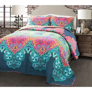 Boho Chic 3-Piece King Quilt Set by Lush Decor
