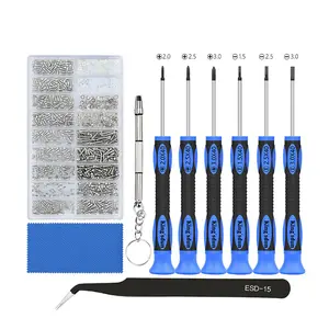 Eyeglass Repair Kit with 6 Magnetic Screwdrivers and Glass Screw Tweezers