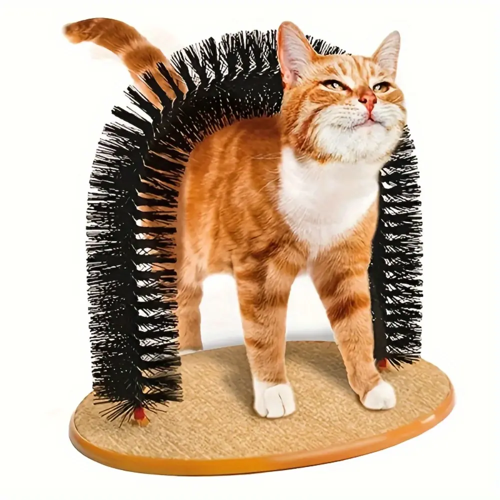 A grooming brush and scratcher that cats can't resist - Cat Arch self-groomer: Pamper your cat with massage and grooming brushes! Grooming Tools Fur Grooming Brush