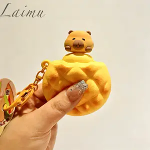 Capybara Bread Squishy Keychain Toy