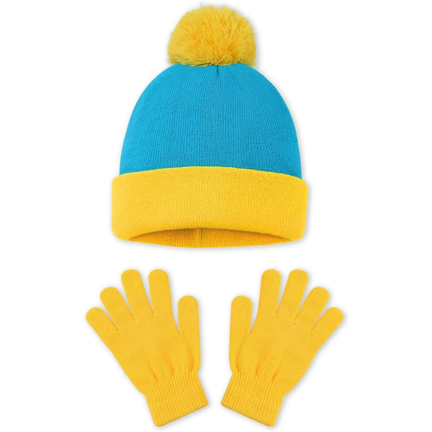 Halloween  Funny Beanie Hat and Gloves, Character Park Knit Hat Winter Christmas Costume Accessories