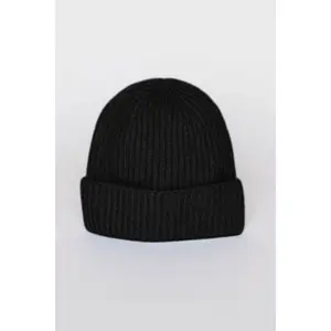 CASHMERE RIB BEANIE