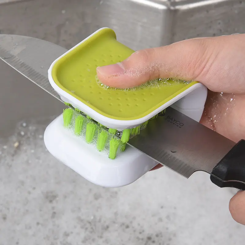 U-Shape Dual-Sided Kitchen Cleaning Brush | Mother's Day Gift for Mom | Knife and Chopstick Cleaner for Home Cooks | Hard Bristle Utensil Scrubber for Daily Kitchen Use