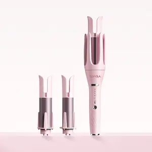 TSUYAGLA 3-in-1 Automatic Curling Iron Set, Hair Curlers with 3 Curling Barrels (1" - 1.25" - 1.5"), Rotating Curling Iron with 3 Temp, 2-Way Rotation, 10S Fast Heating, Anti-Scald, Dual Voltage