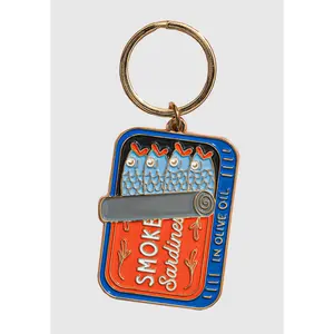 Sardines Enamel Keychain