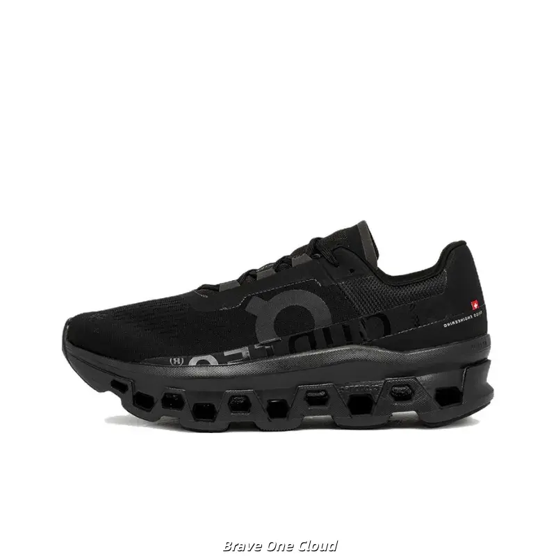 Brand New Original Box Unisex All Black Perforated Knit Running Shoes Lightweight Ring Wave Hollow Cushion Non Slip Breathable Mesh Gym Walking Casual Athletic Sneakers US Sizes 5-12