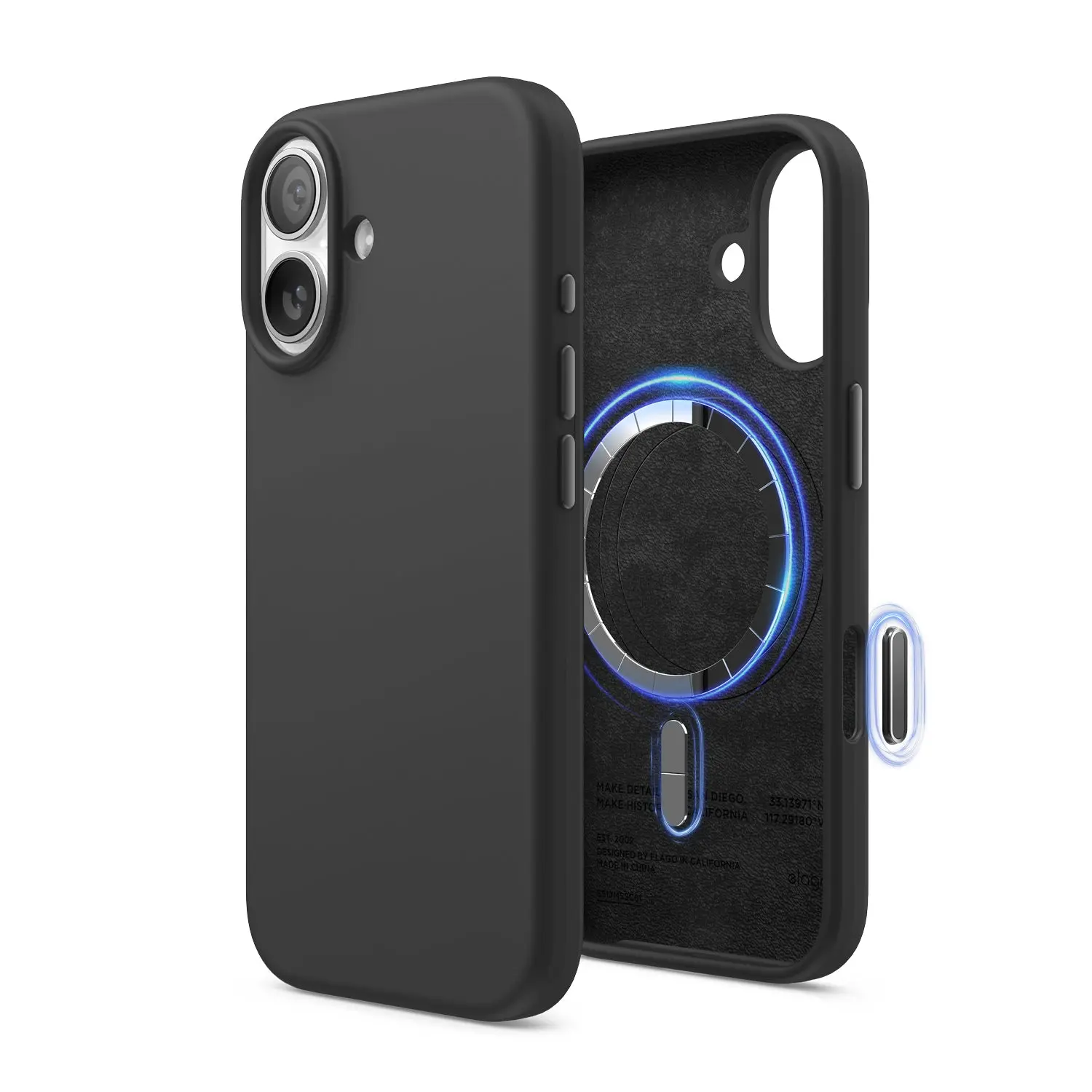 [elago Official] Magnetic Silicone Casing for iPhone 17 - MagSafe Compatible, Premium Liquid Silicone, Soft Suede Lining, Drop Protection, Precise Fit Buttons