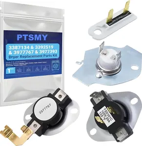 [LIFETIME WARRANTY] 3387134 Cycling Thermostat 3392519 Dryer Thermal Fuse 3977393 Thermal Cut-off Switch 3977767 High-limit Thermostat Kit - Compatible with Whirlpool Kenmore Maytag Dryers