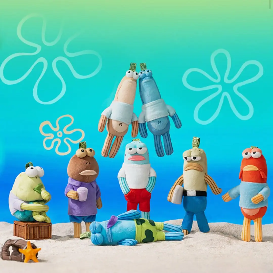 POP MART Residents of Bikini Bottom Whimsical Hidden Plush Set, Part 1 Collectible Mystery Box, Includes Hidden