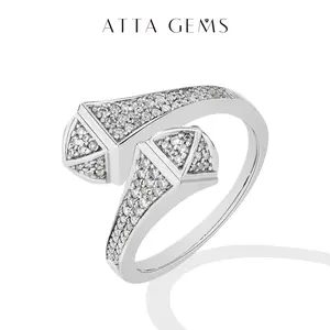 ATTAGEMS D VVS1 Color Lab-Created Moissanite Ring for Jewelry Real 925 Sterling SIlver Luxury Daily Wear Ring for Women Men Unisex Party Gift R298 summerwins,summerwins