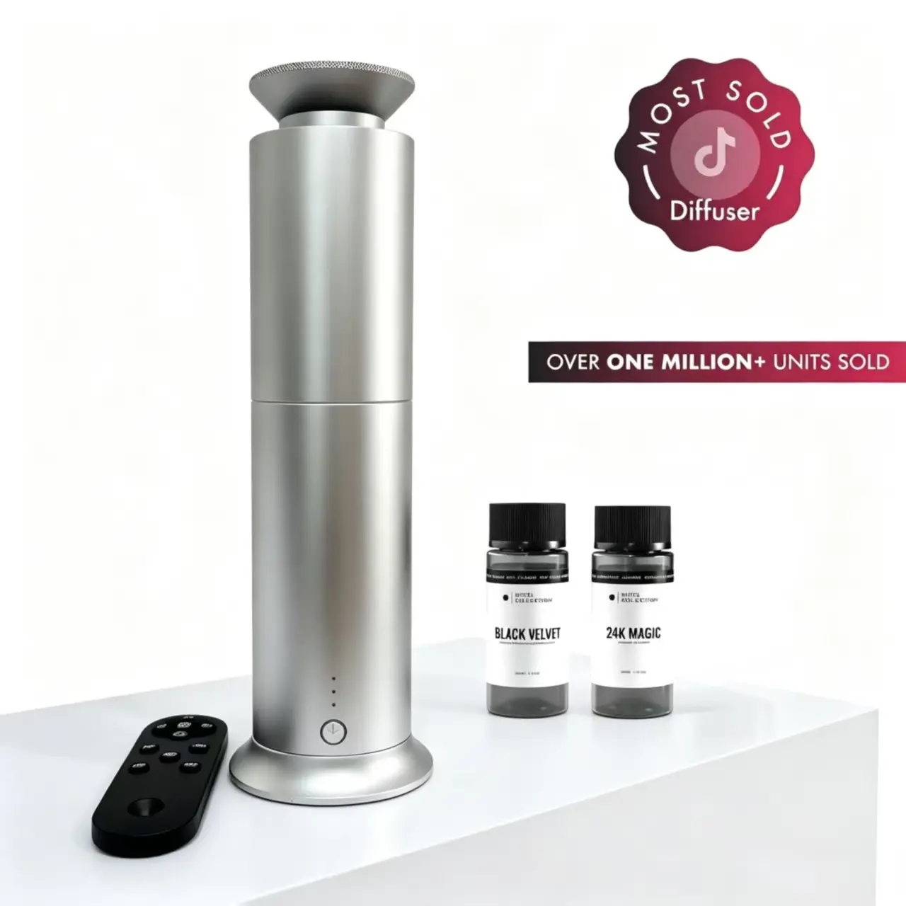 USB-Powered Hotel Scent Machine Discovery Kit, Comfortable Indoor Room Aroma Diffuser, Lightweight Household Scenting Device Covers Up to 600 sq/ft with 60mL (1.69 Fl Oz) Fragrance Oil