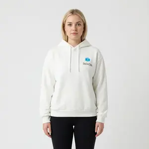 SnowDay "Let It Snow" SF OS White Hoodie | Unisex Oversized Graphic Sweatshirt - Premium Winter Streetwear