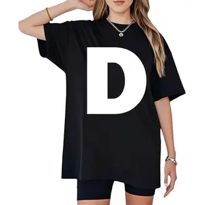 Cool Letter D Capital Alphabet Initial T-Shirt for Daily Fashion