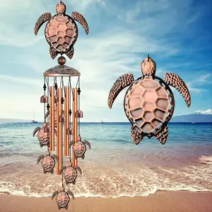 Vintage Turtle Design Wind Chime, Outdoor Garden Decoration, Garden Decoration Supplies, Perfect Gift for Family and Friend