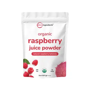 Micro Ingredients Organic Raspberry Juice Powder, 8oz Vitamin Beverage