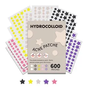Star Shaped Hydrocolloid Acne Cover Patch, 600pcs/box Invisible Acne Cover Sticker, Skin Care Product for Women & Men, Super Patch